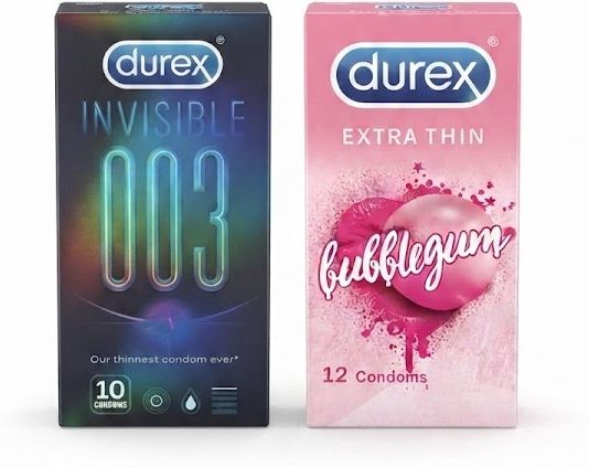 durex Invisible 003 & Extra Thin Bubblegum Flavoured Condom Combo Condom-picture-38