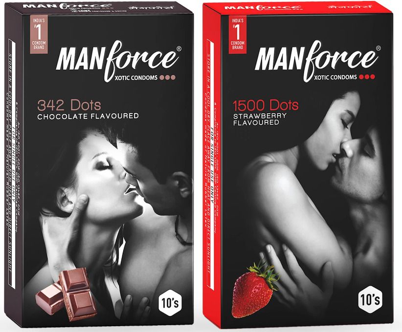 mankind Chocolate, Strawberry Condoms 10's (Combo of 2) Condom (Set of 2, 20 Sheets) Condom-picture-26
