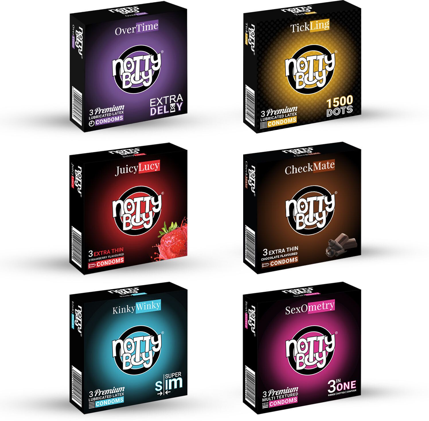 nottyboy Honeymoon All in Pack - Over Time Delay, Extra Dots, Extra Lube, Ribbed Condom-picture-22