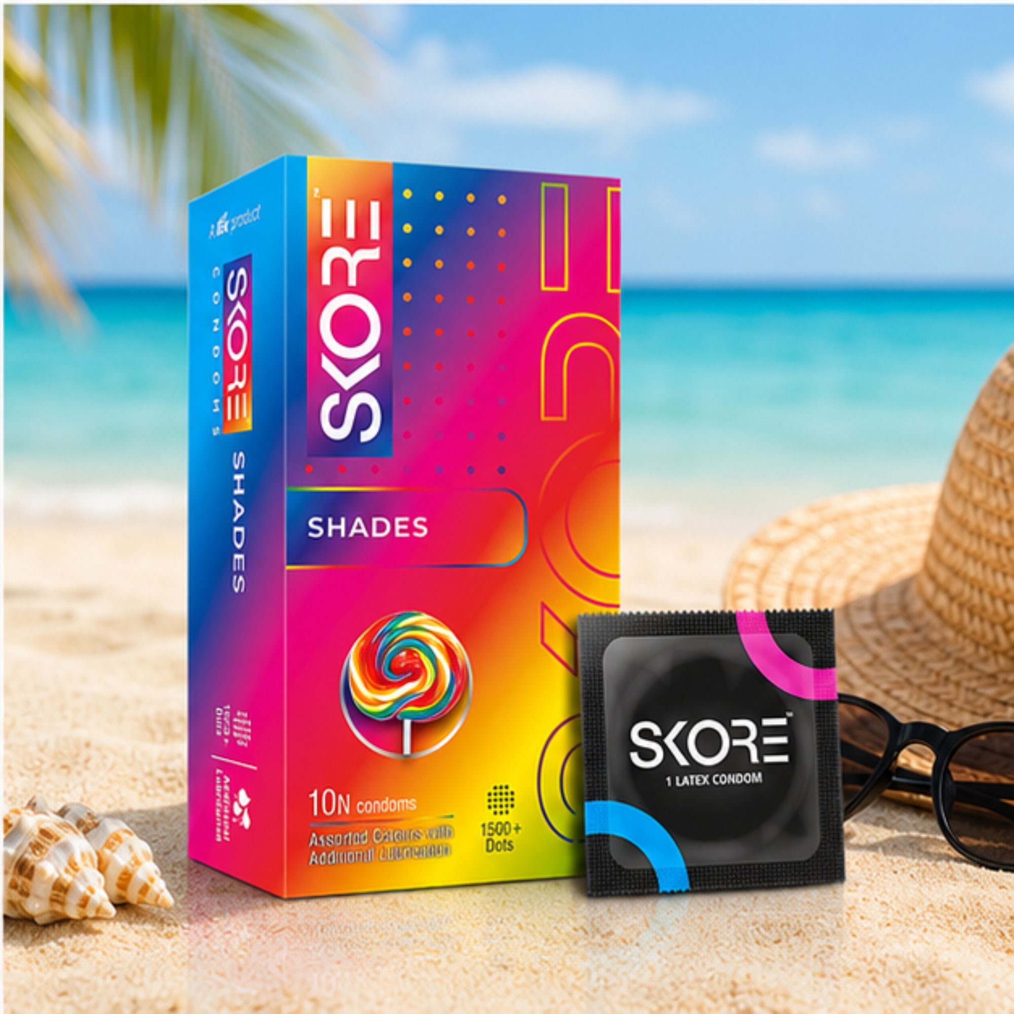skore Shades Condoms with Additional Lubrication & 1500+ Dots Condom-picture-12