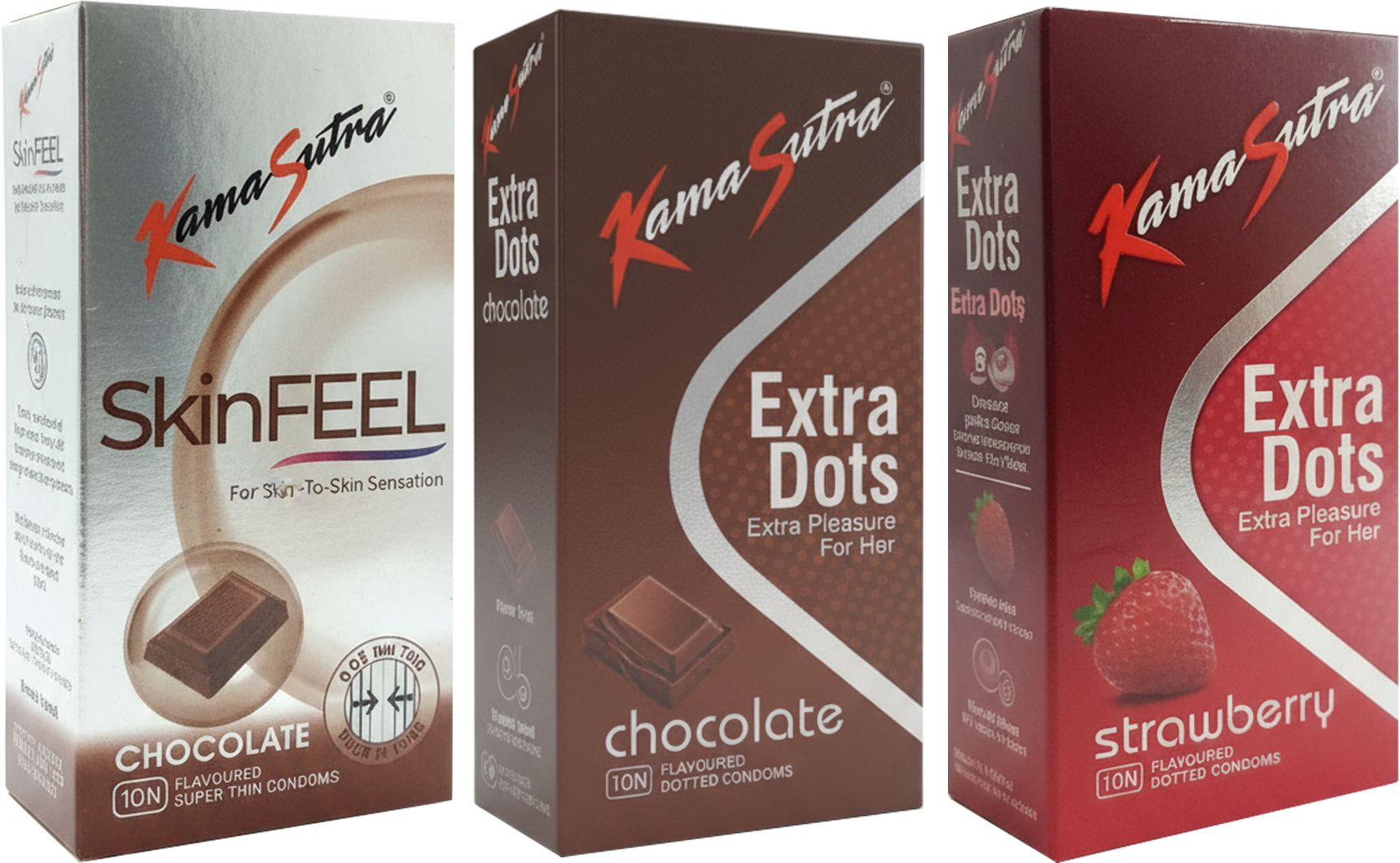 kamasutra SkinFEEL Chocolate, Extra Dots Chocolate And Extra Dots Strawberry Condom-picture-32