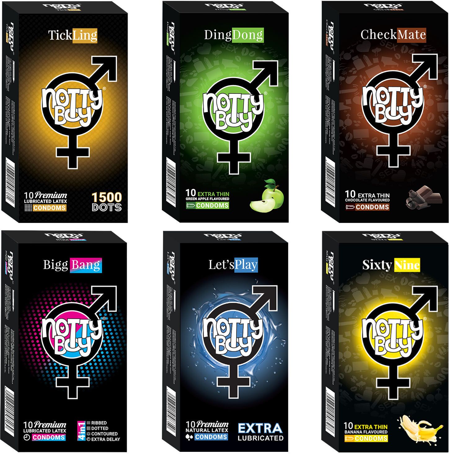 Family Pack - 4 in 1, 1500 Dots, Banana, Apple, Chocolate, Extra Lubricated Condom-image-26