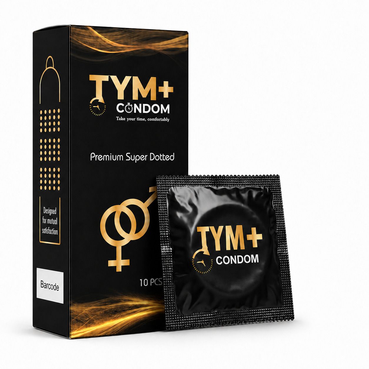 tym plus TYM+ Premium Super Dotted Condoms, Extra Thin Latex - Pack of 10 Condom-picture-32