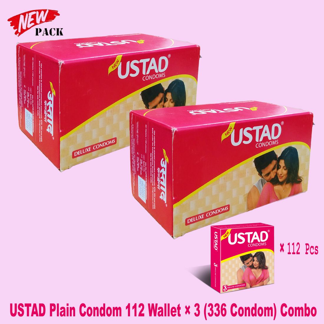 ustad Natural Colored Plain Lubricated with Reservoir Tip Economical Wholesale Combo Condom-picture-27