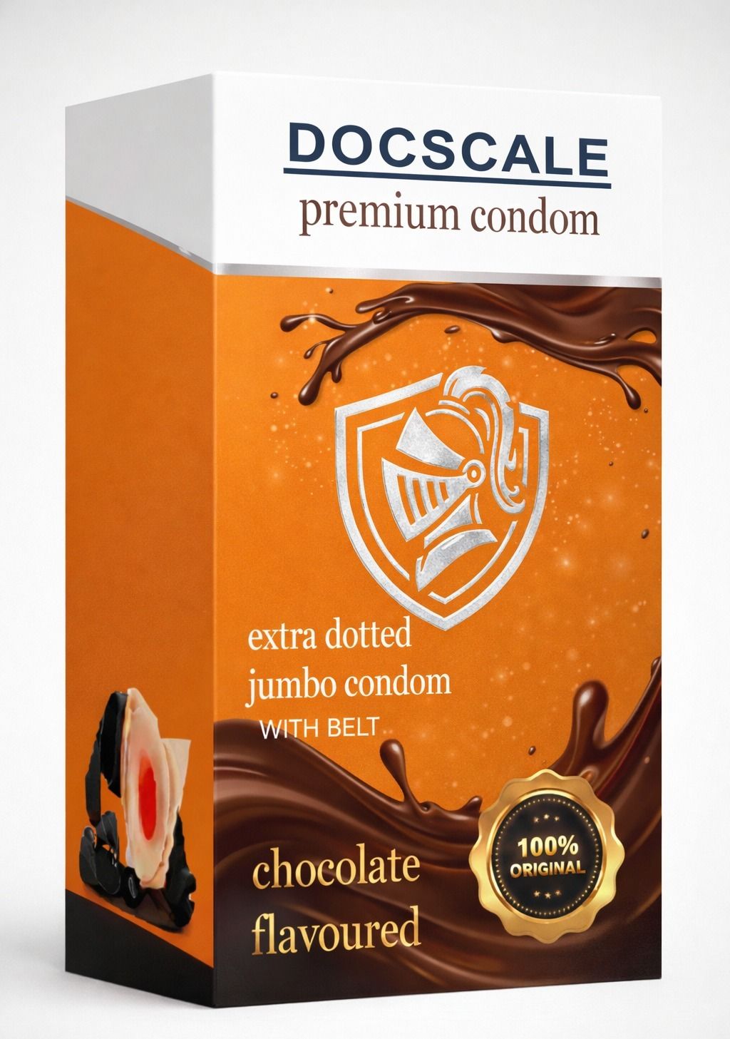 docscale Extra Dotted Jumbo with Belt Chocolate Flavoured Premium Protection Condom-picture-31