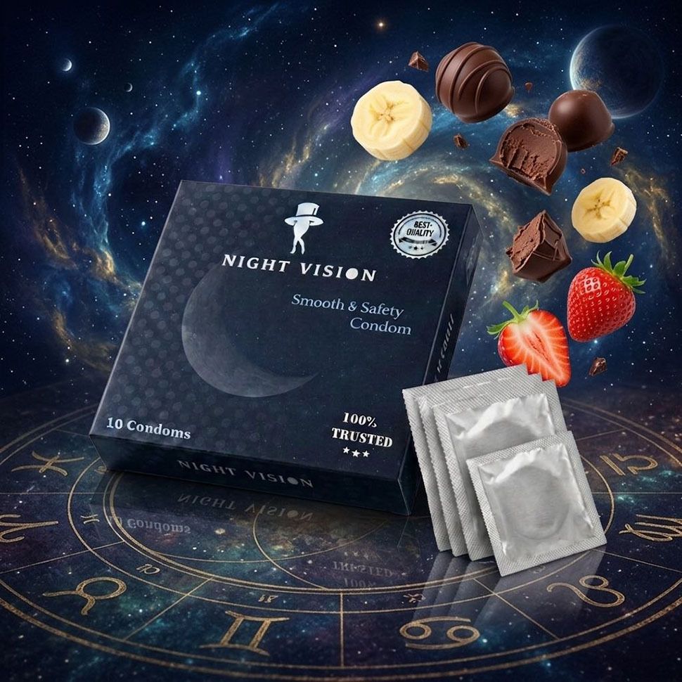 night vision MIXFlavoured Lubricant Condoom, High Dotted Condoom,pack of 1 Condom-picture-39