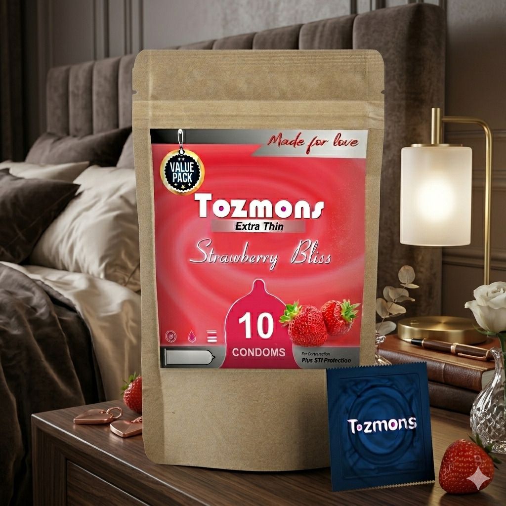 tozmons 10 pcs strawberry condoms Condom-picture-35