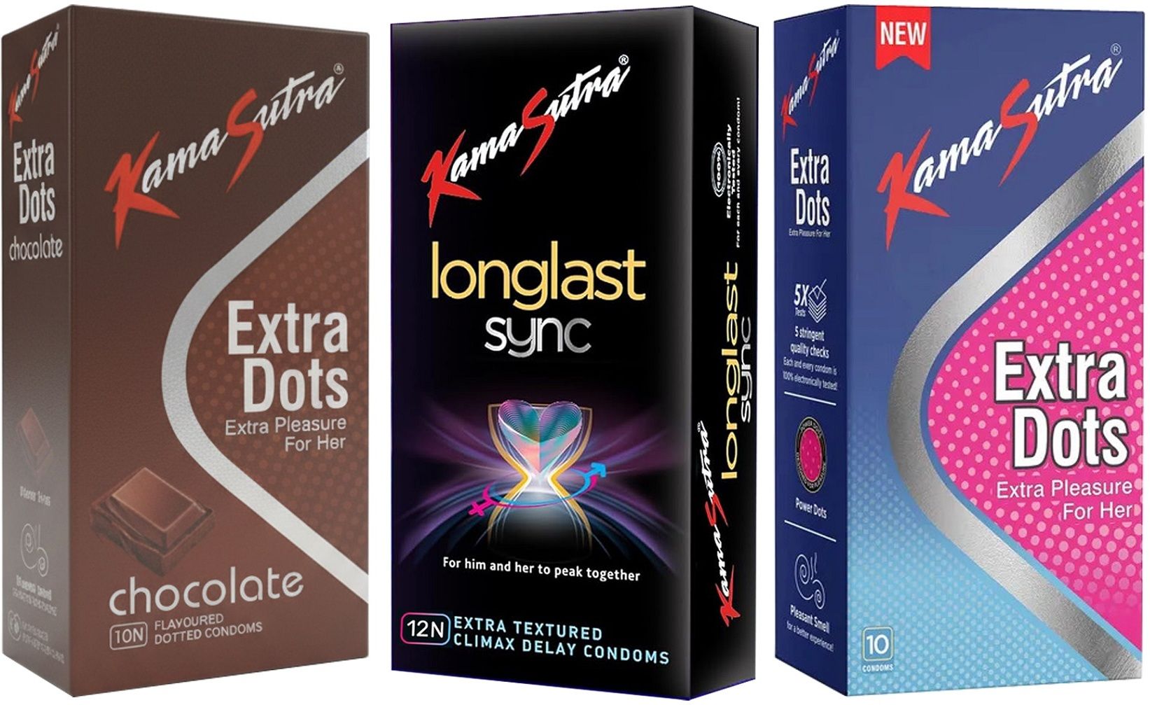 kamasutra Extra Dots Chocolate, Longlast Sync And Extra Dots Condom-picture-47