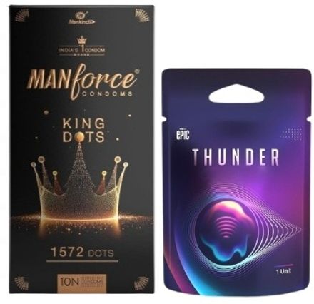King Dots Extra Dotted Condoms 10 Pcs & Epic Ring For Condom Condom-image-15