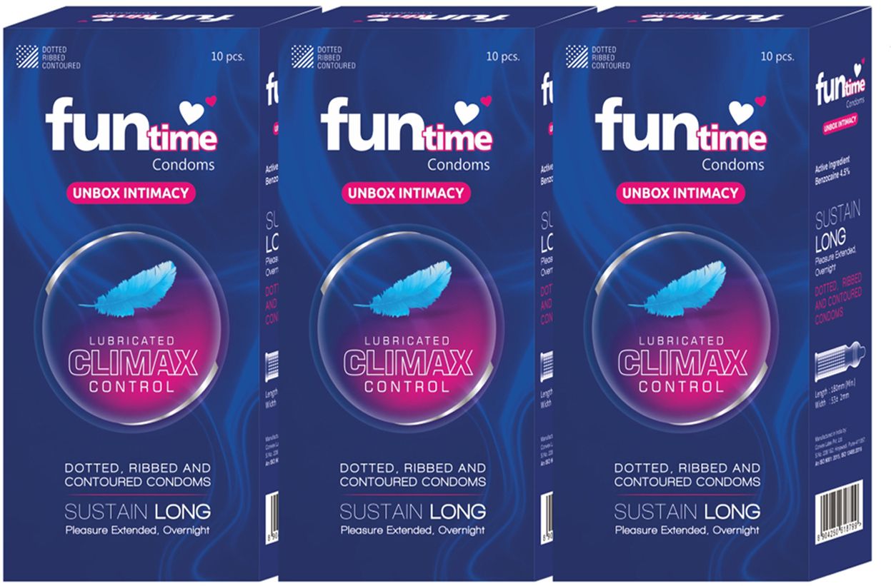 funtime Luricated, Dotted & Ribbed 10pcs Each (Climax Control) Condom-picture-14
