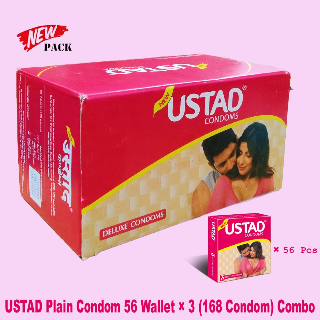 ustad Natural Colored Plain Lubricated with Reservoir Tip Economical Wholesale Combo Condom-picture-24