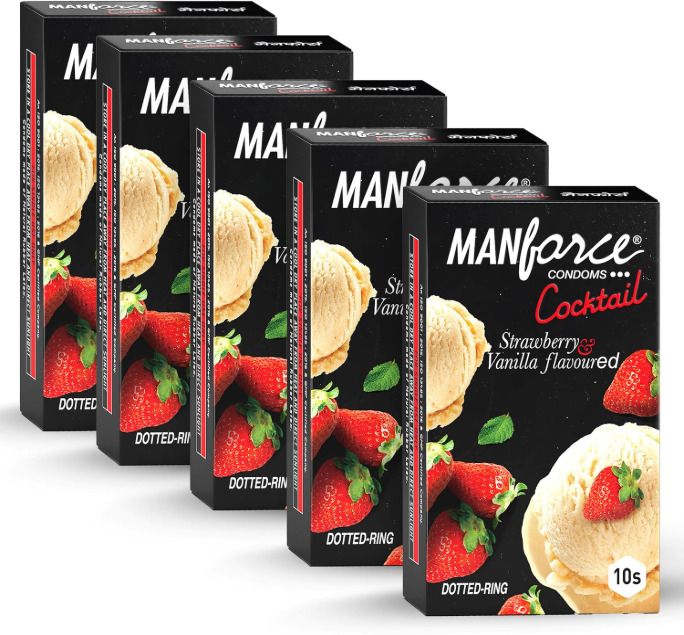 mankind MANFORCE COCKTAIL STRAWBERRY&VANILLA | DOTTED-RING Condom-picture-10