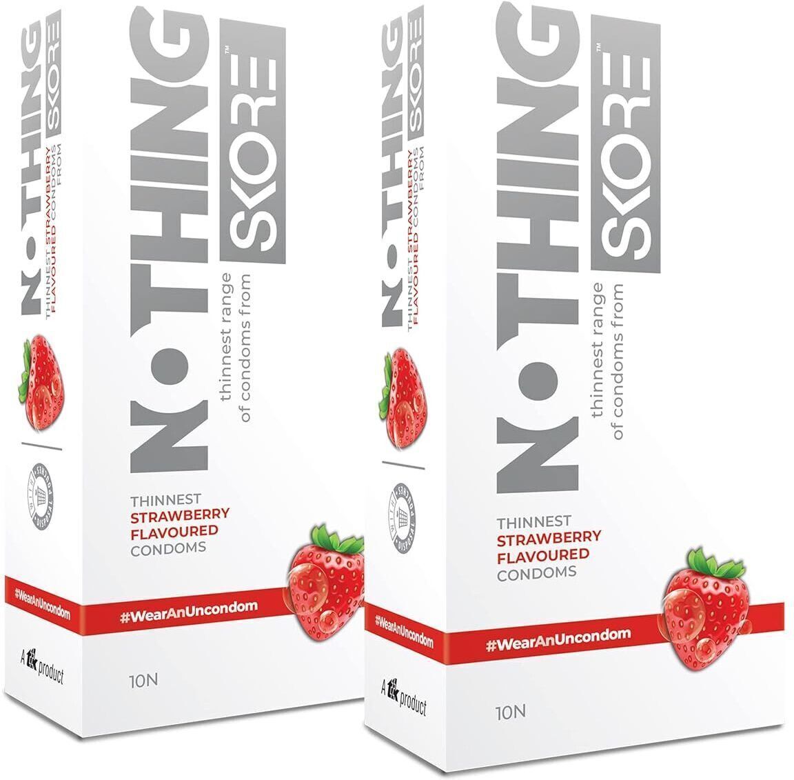 skore Nothing Thinnest Pleasure Condoms |Flavored Strawberry Disposal Pouches Condom-picture-16