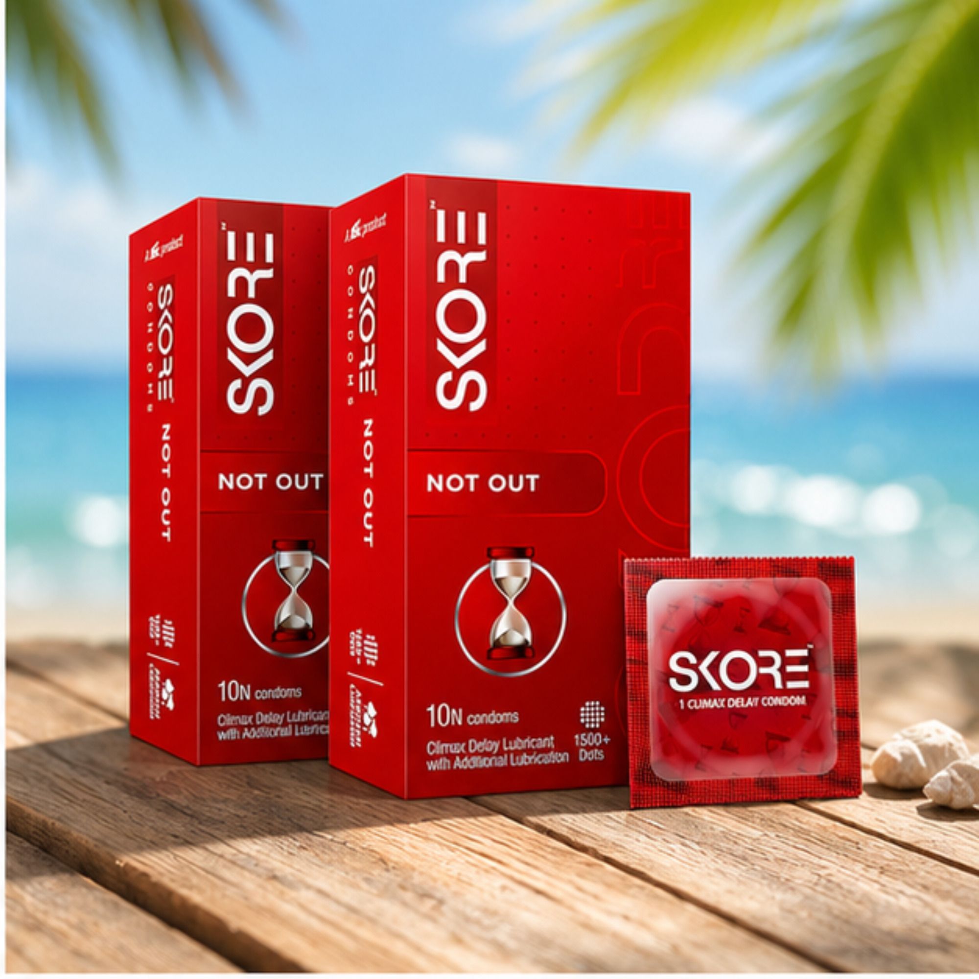 skore Not Out Lubricated Delay Condoms Value Pack | Total 20 Condoms Condom-picture-17