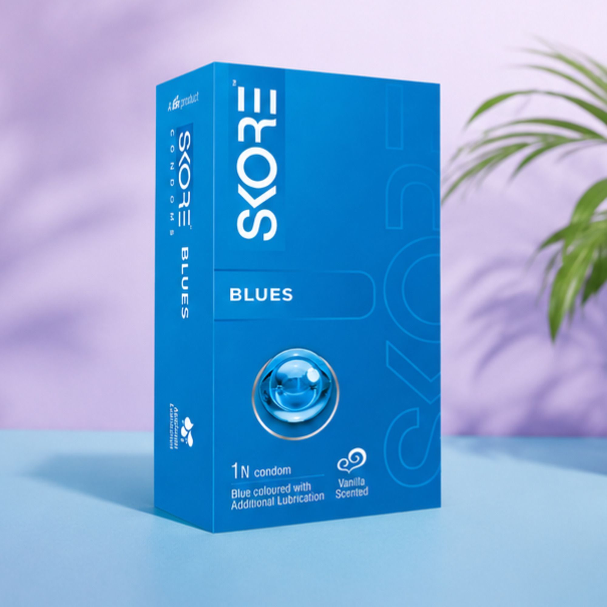 Blues Premium Blue Condoms with Extra Lubrication & Vanilla Scent 10 Condoms Condom-image-35