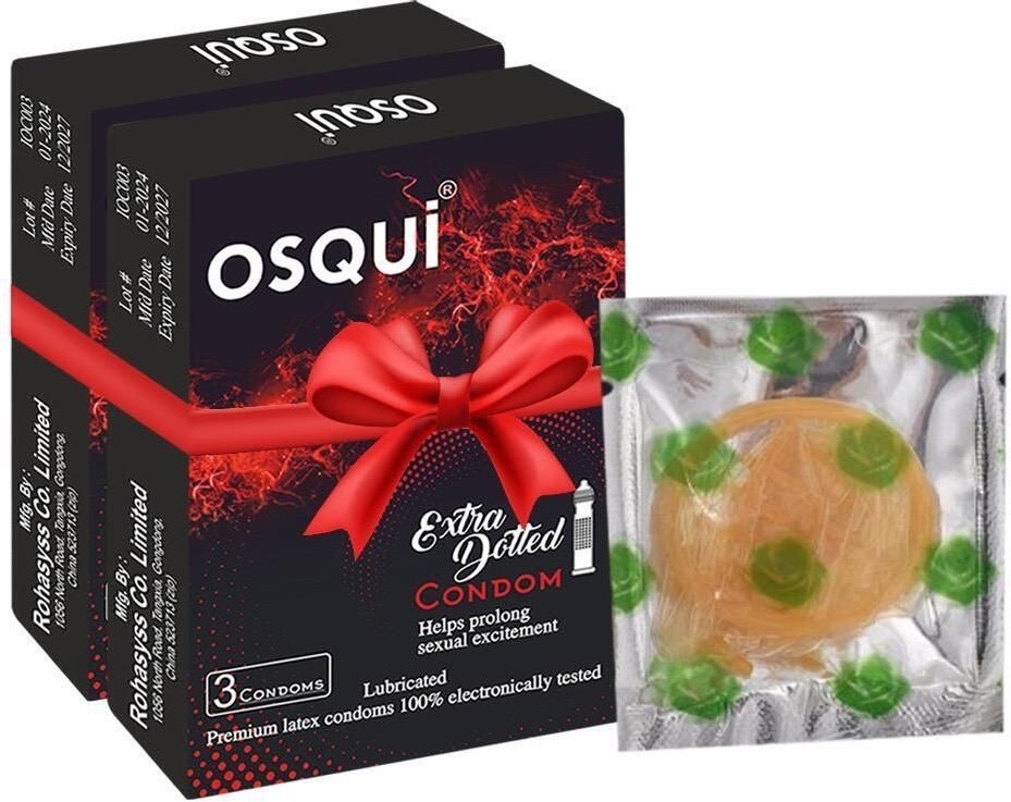osqui Premium & Ultra Thin Extra Dotted Ribbed & Dotted Condom For Man Condom-picture-0