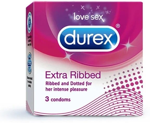 Extra Ribbed Condoms - (Pack of 1x3 Condoms) Condom-image-39