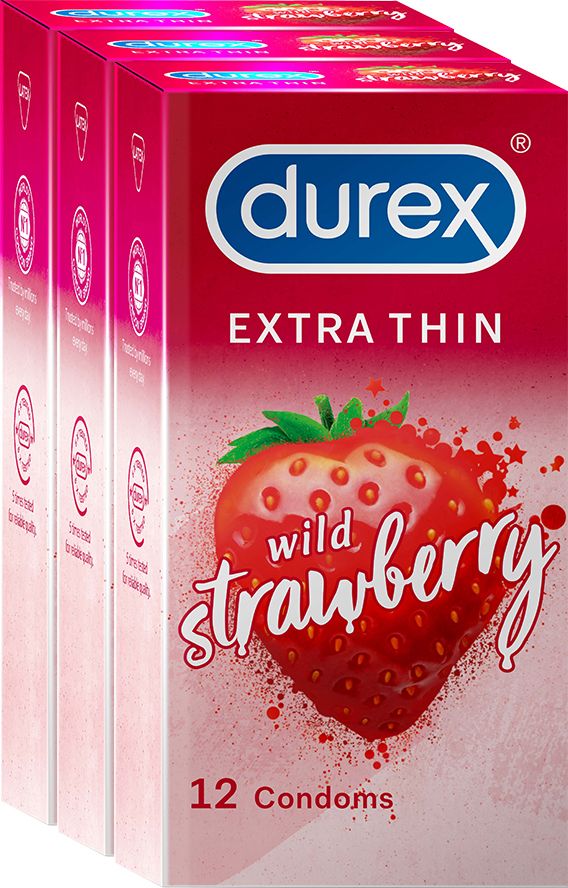 Extra Thin Intense Strawberry Flavoured Condom