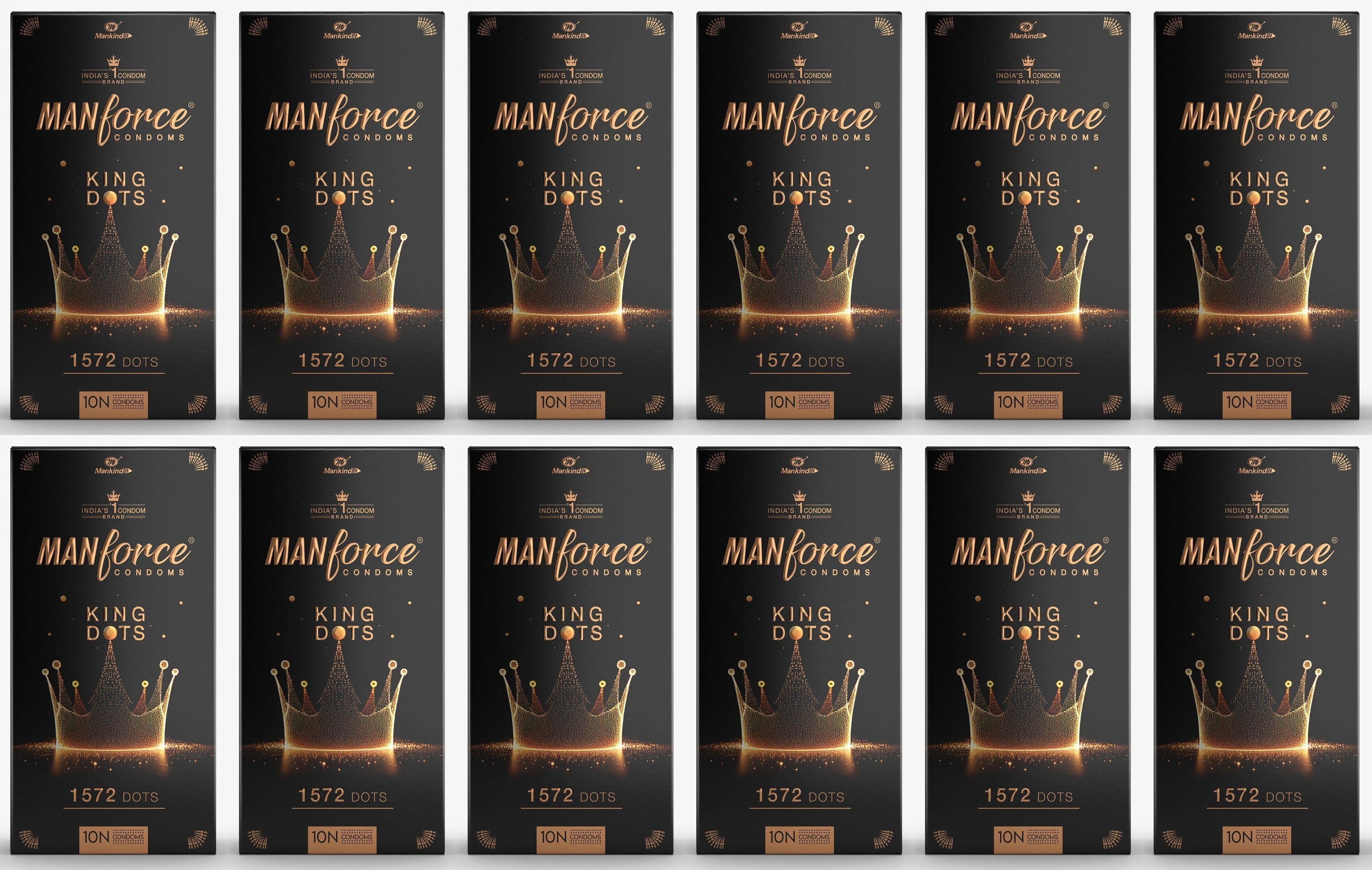 mankind King Dots Extra Dotted Unflavored Condoms, 10 Pieces x Pack of 12 Condom-picture-15