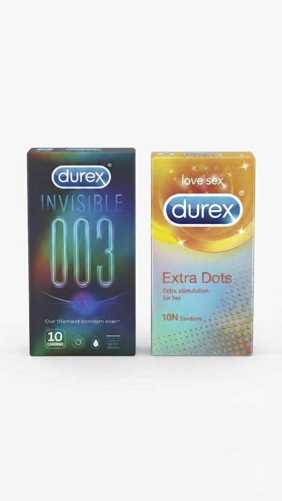 durex Invisible 003 Ultra Thin & Extra Dots Dotted Condom Combo Condom-picture-14