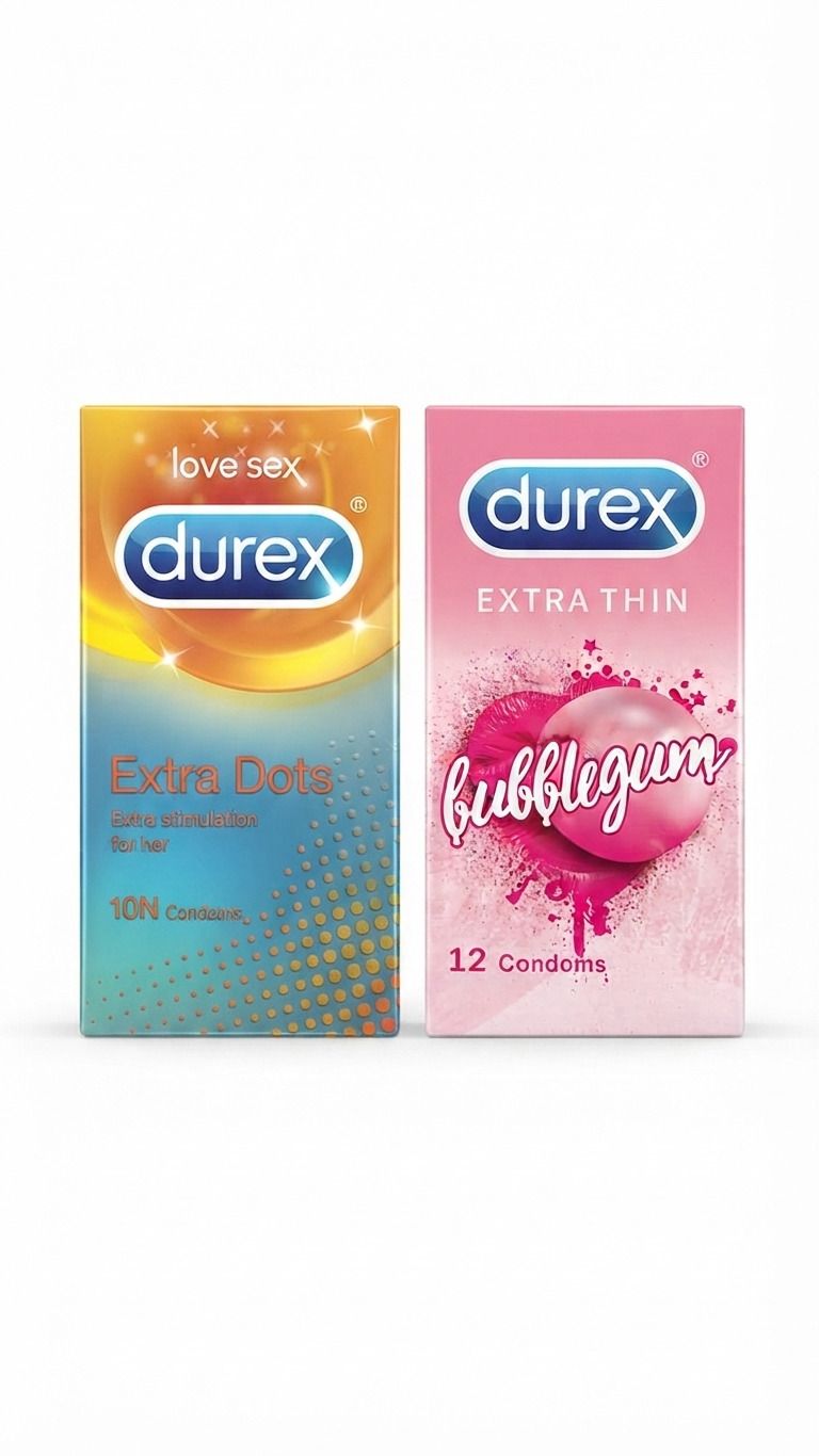 durex Extra Dots & Extra Thin Bubblegum Flavoured Dotted Condom Combo Condom-picture-13