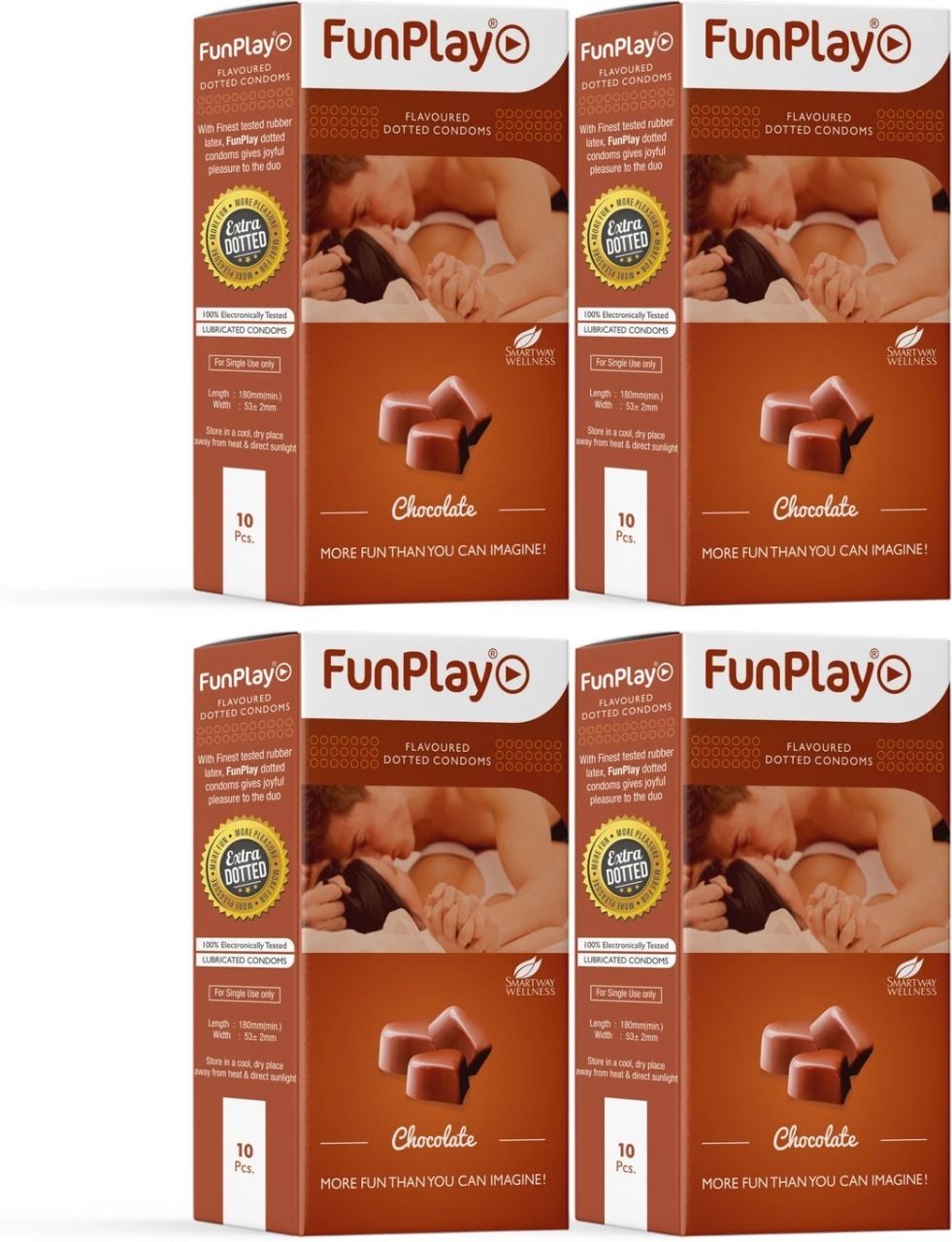 Choco Condom (Set of 4, 40 Sheets) Condom-image-39