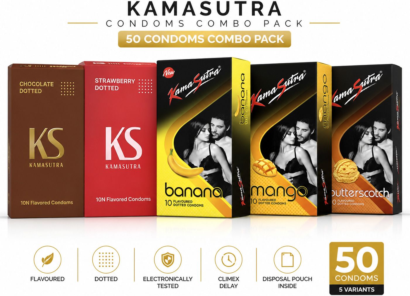 Chocolate , Strawberry , Banana, Mango , Butterscotch Condom Condom-image-25