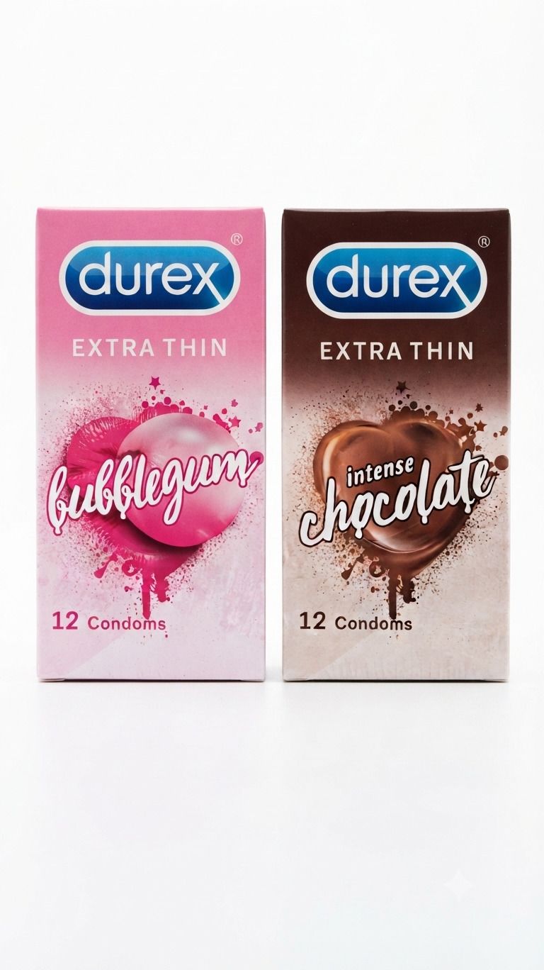 durex Extra Thin Bubblegum (12s) & Intense Chocolate (12s) Flavored Condom-picture-24