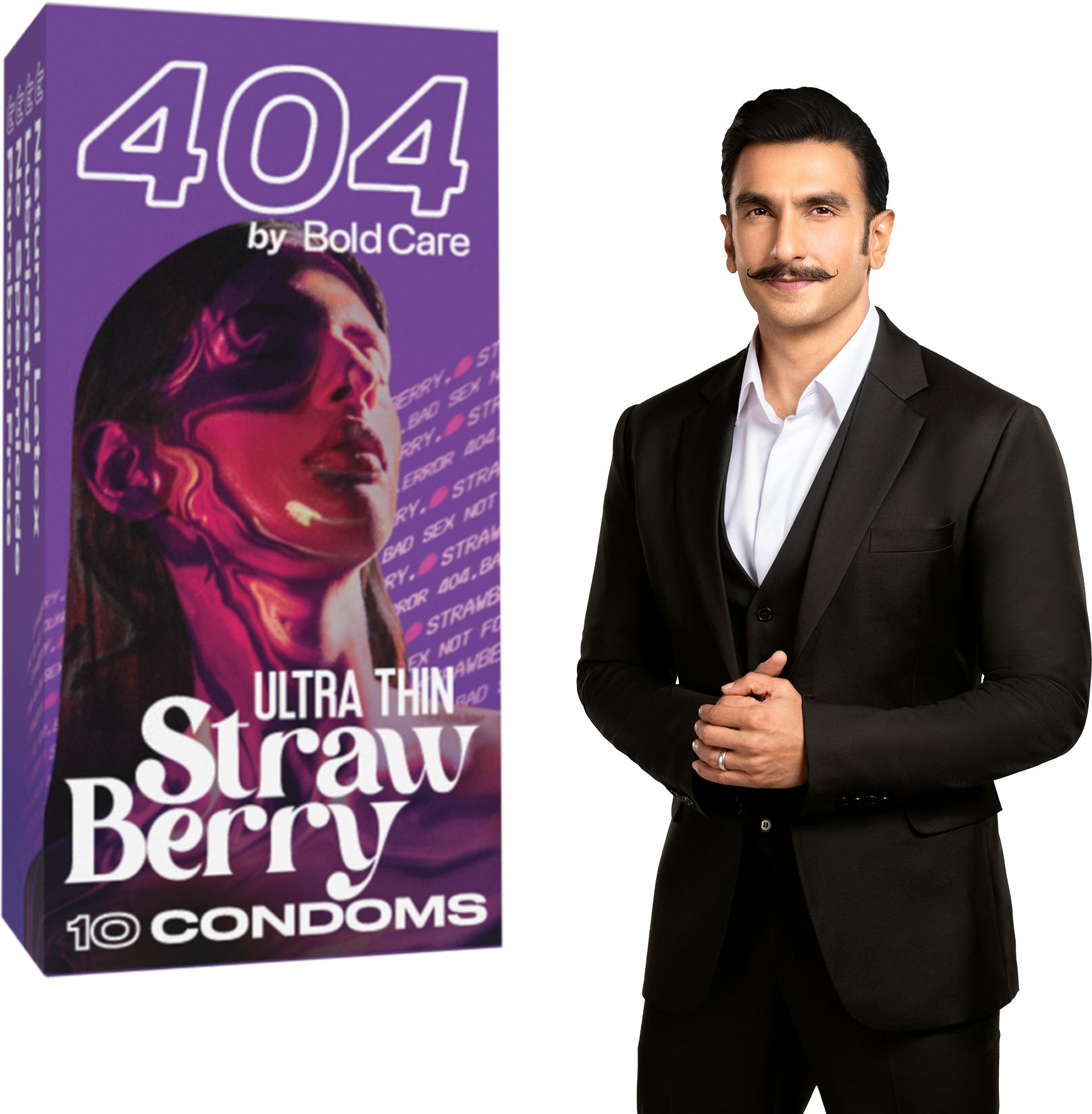 404 Ultra Thin Strawberry Flavored Condoms Condom