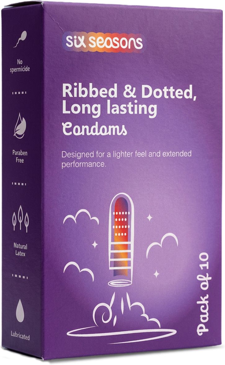 Intense Ribbed & Dotted Condoms | Long Lasting | Textured for Enhanced Sensation Condom-image-24