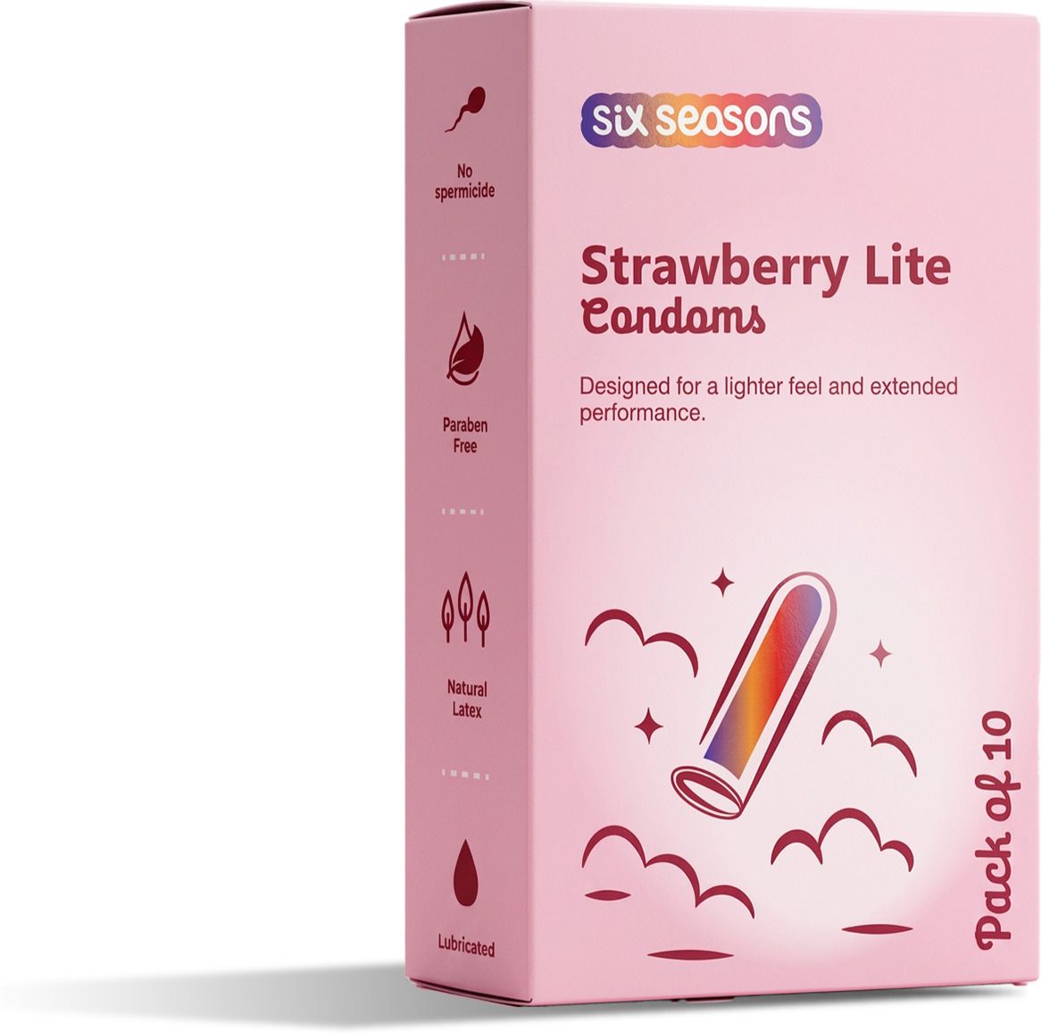 Lite Strawberry Flavoured Condoms | Long Lasting | Thin & Lubricated Condom-image-8