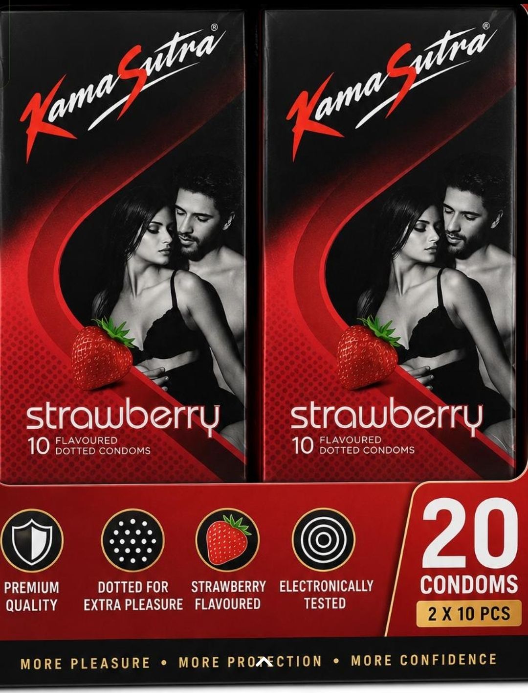 kamasutra Strawberry flavour Dotted condom Condom-picture-49