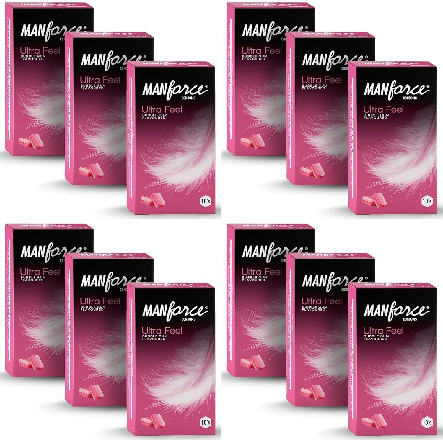 mankind Ultra Feel Bubblegum Flavoured Condoms for Men - 10 Pcs x Pack of 12 Condom-picture-33