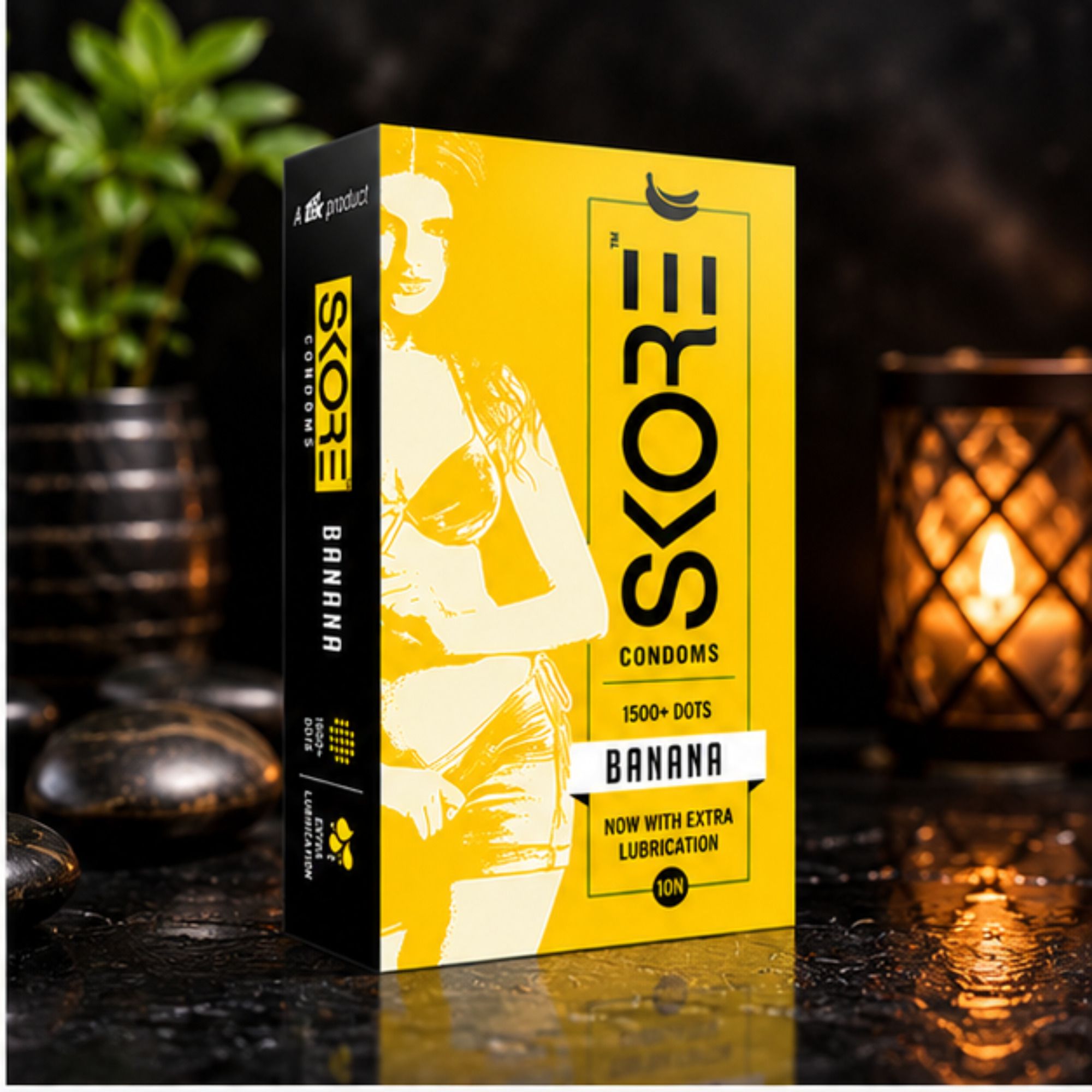 skore Banana Flavour Condoms with Extra Lubrication | Pack of 1 Condom-picture-27