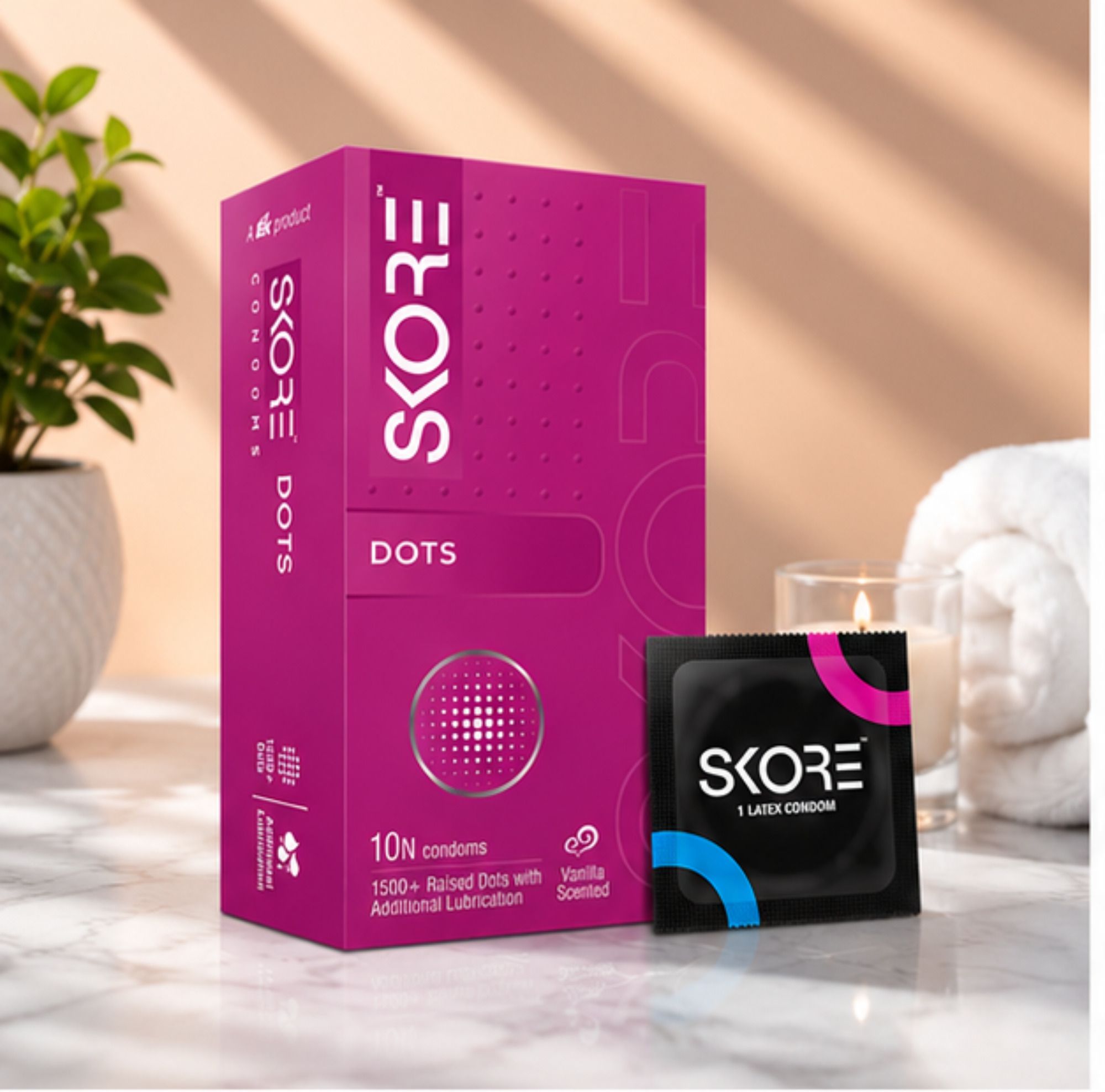 Premium Dotted Condoms with Additional Lubrication | 10 Count Condom-image-47