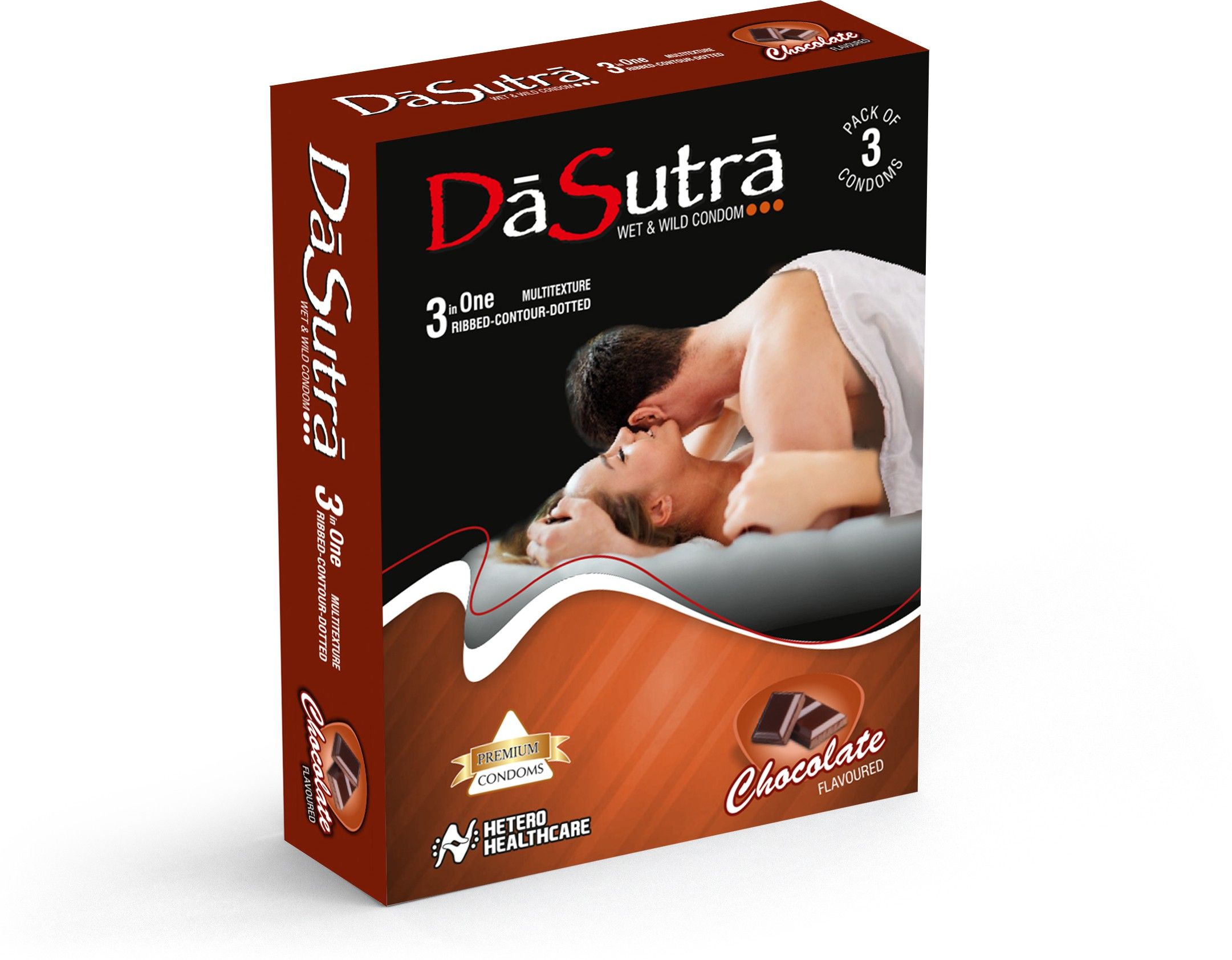da sutra Wet and Wild Condoms - Chocolate flavour (Pack of 10) Condom-picture-17