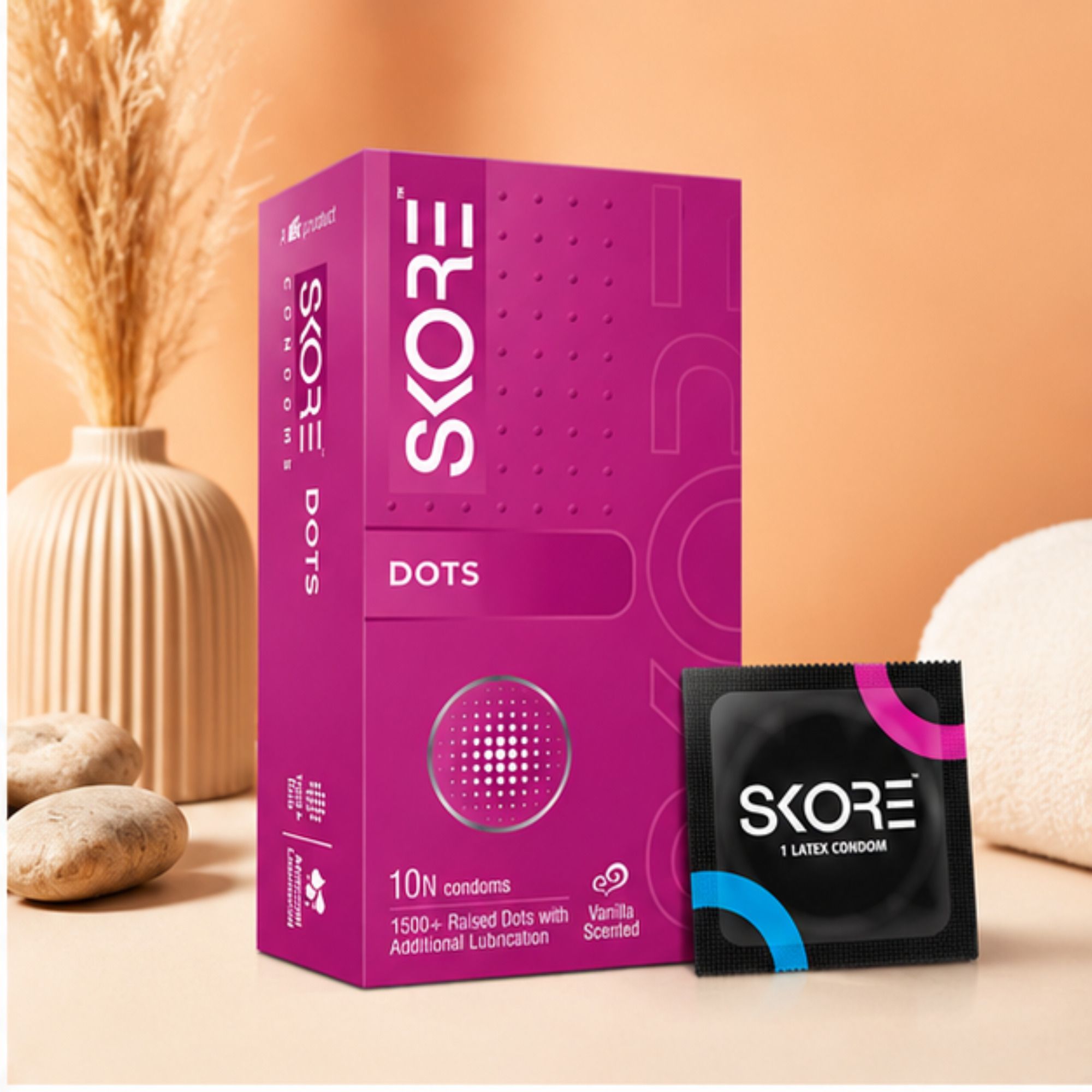 skore Premium Dotted Condoms | Vanilla Scented | Pack of 10 Condom-picture-11