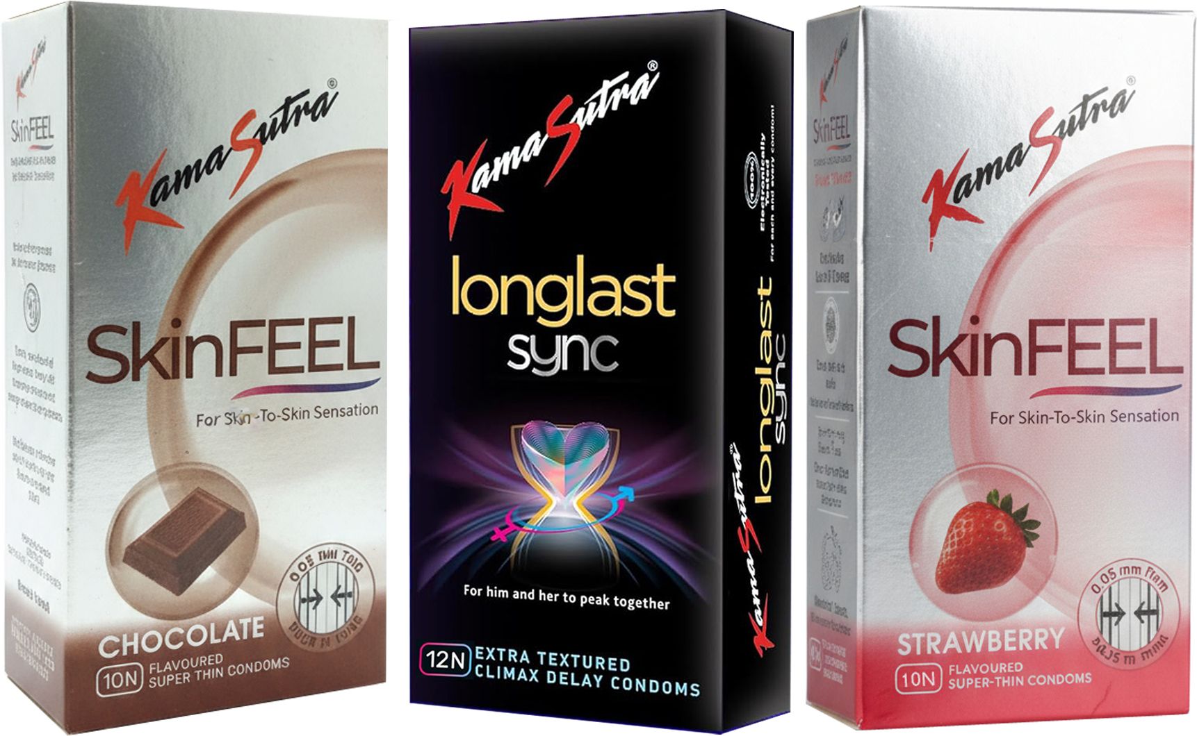 kamasutra SkinFEEL Chocolate, Longlast Sync And SkinFEEL Strawberry Condom-picture-41