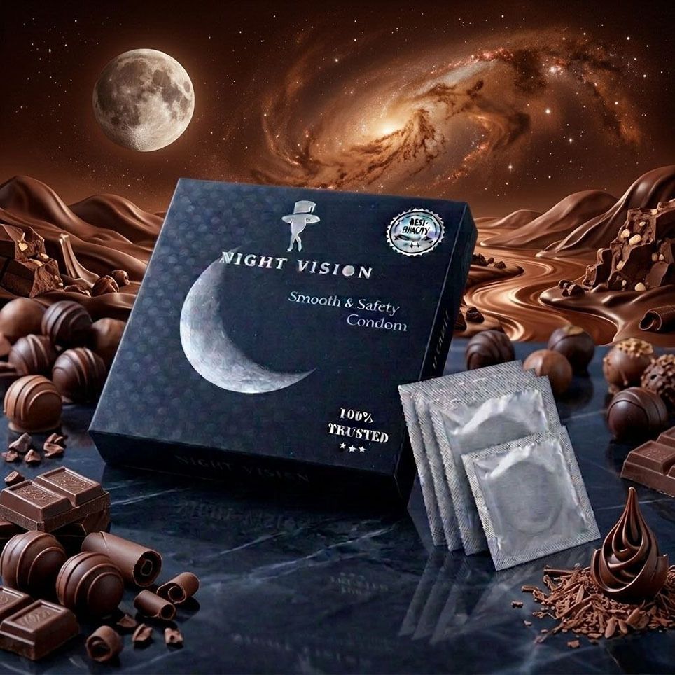 night vision chocolate Flavoure Best Condom, Premium, High Dotted Condom, Pack of 1 Condom-picture-48