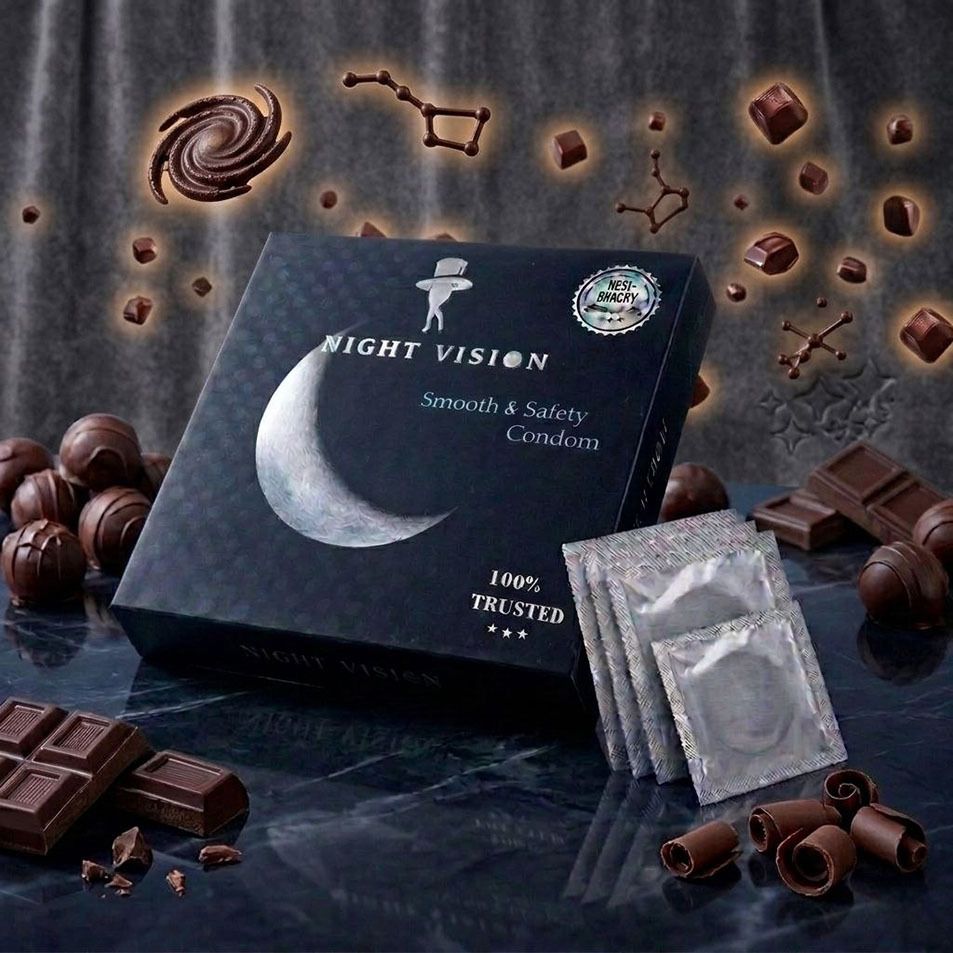 night vision chocolate Flavoure Best Ultra Thin Condom, High Dotted Condom, Pack of 1 Condom-picture-28