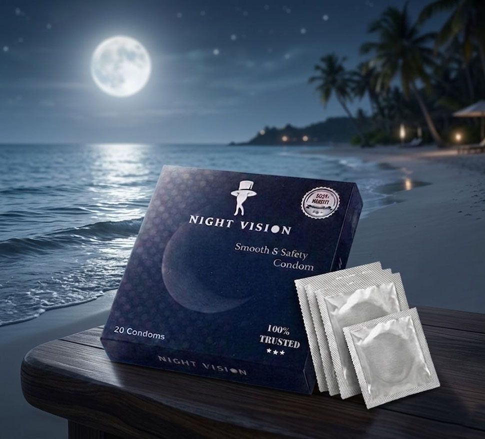 night vision Non -Flavoured Lubricant Condom, High Smooths Dotted Condom,Pack of 1 Condom-picture-22