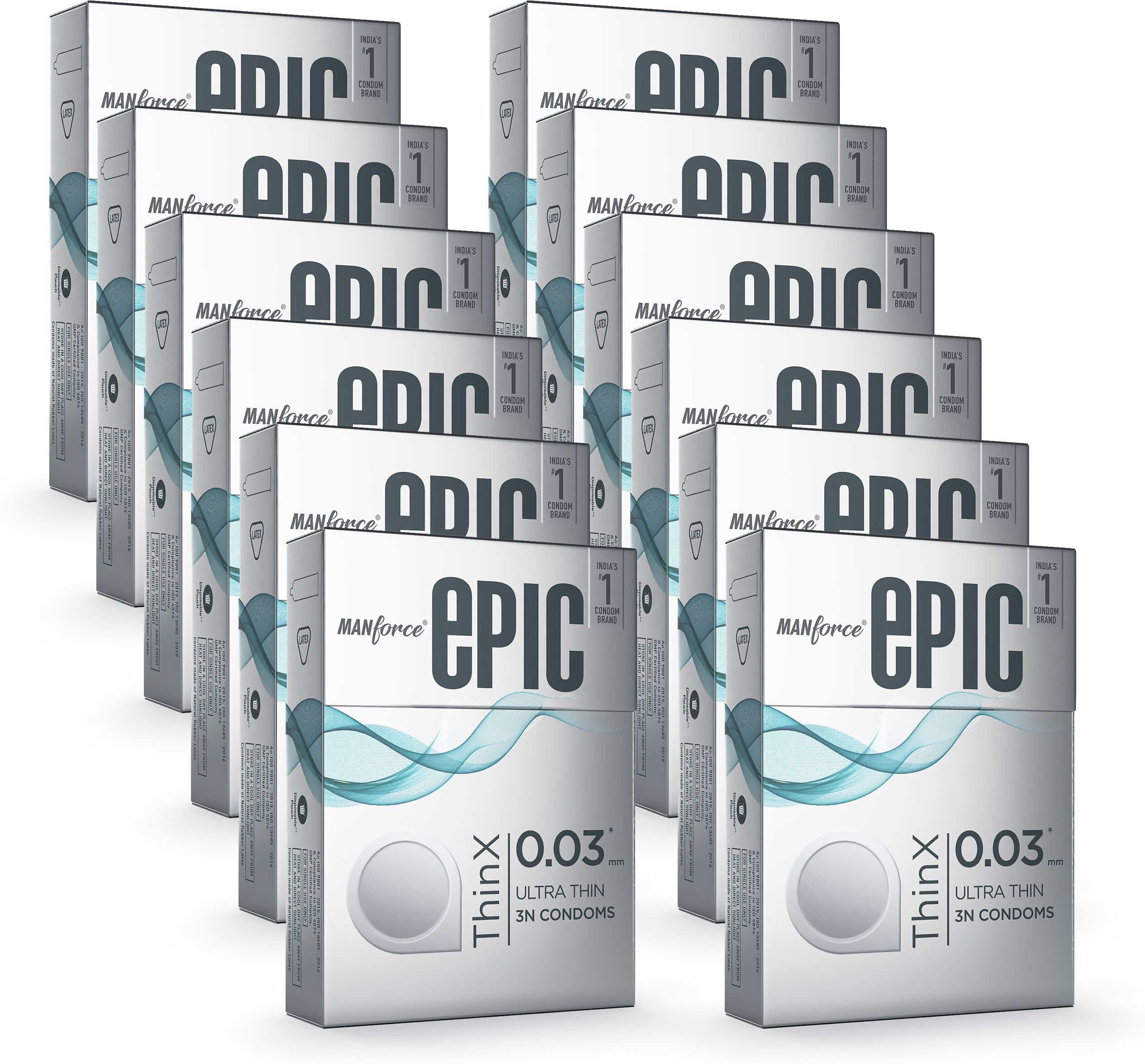 mankind Epic Thinx Condoms for Men| Ultra Thin with 0.03 mm Thickness | 3 Count x 12 Condom-picture-41