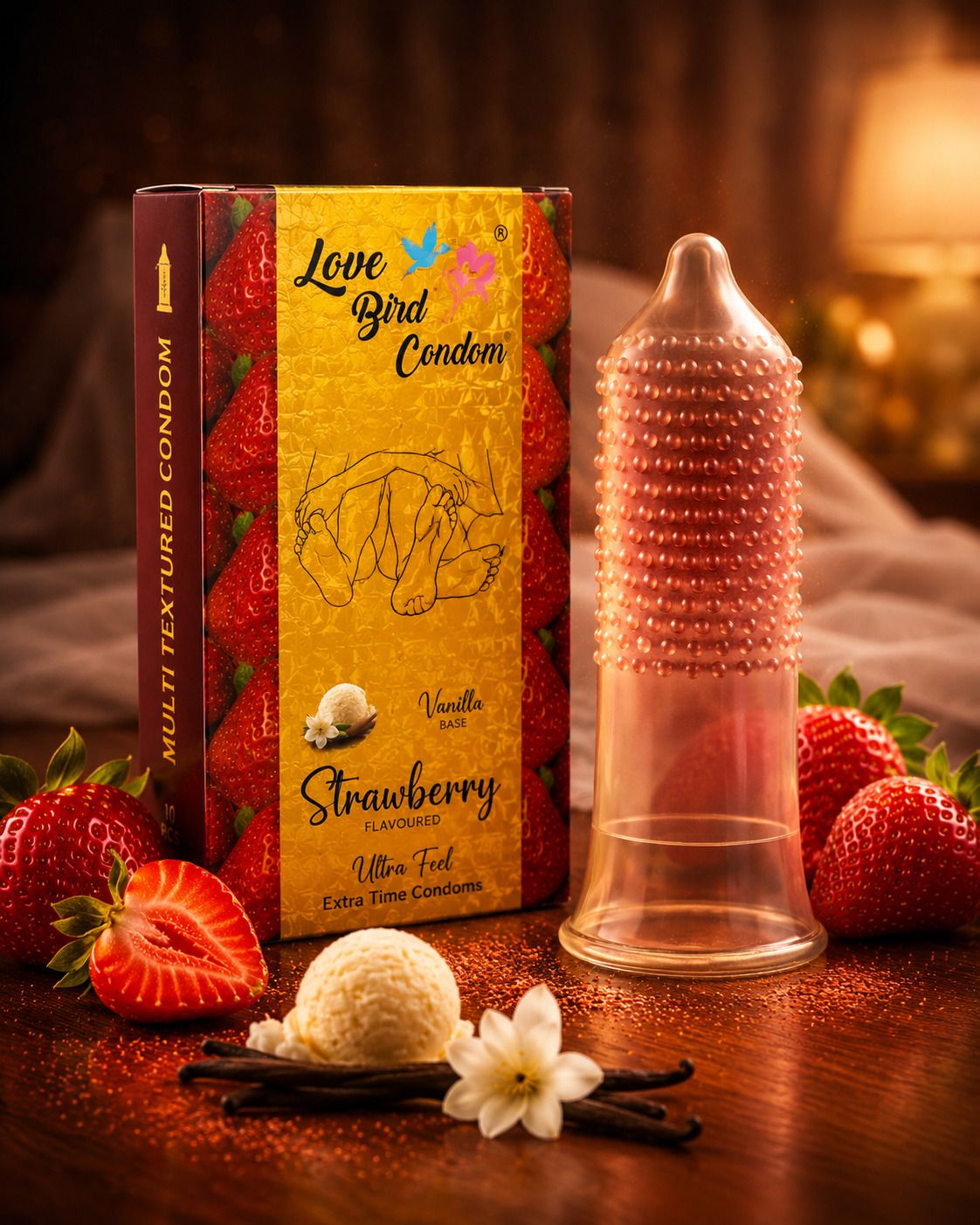 STRAWBERRY RELAXTIME NO CONTROL WITH EXTRATIME | LUBRICATED FOR EXTRA Condom-image-44