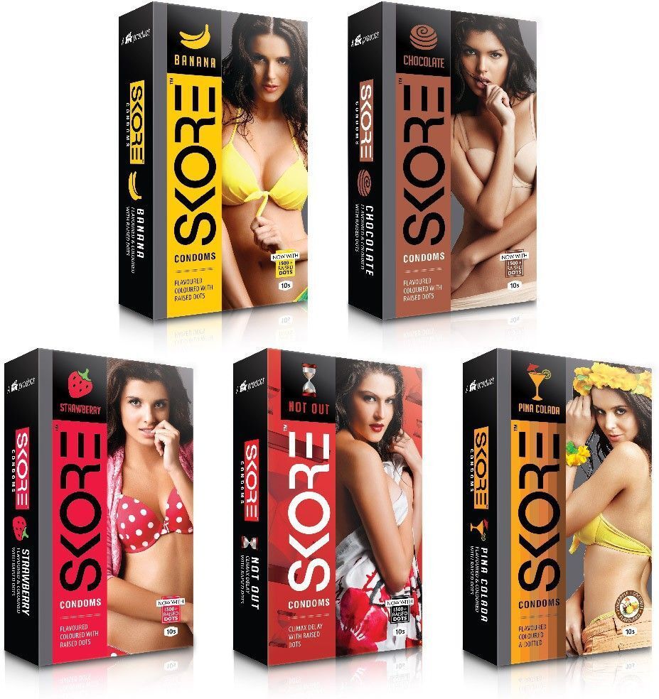 skore Dotted ( Banana, Chocolate, Not out, Pinacolada, Strawberry ) Condom-picture-21