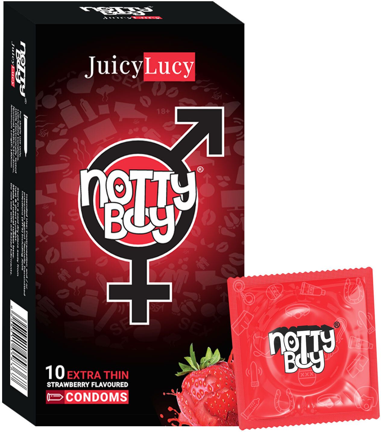 nottyboy Extra Thin Strawberry Flavoured Condom-picture-13