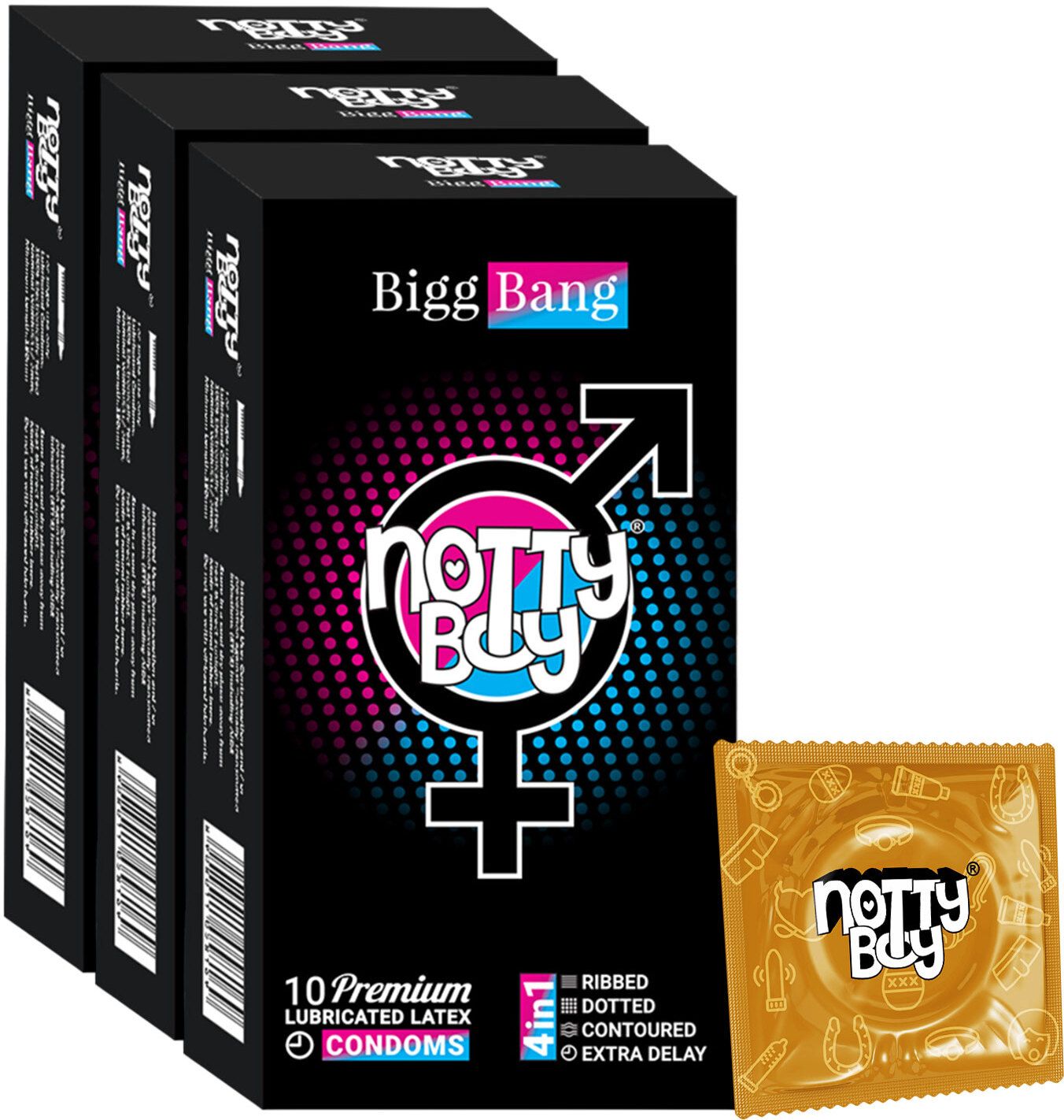 BIGGBANG 4 IN 1 - Extra Delay, Ribs, Dots & Contour Condom-image-25
