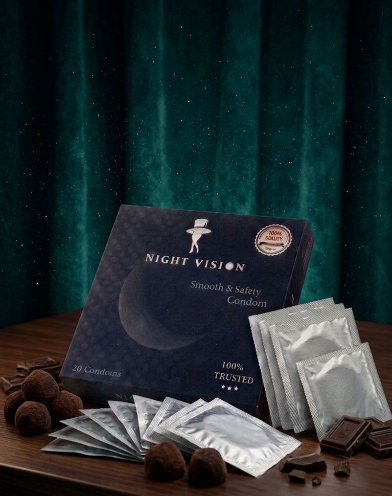 night vision ChoclateFlavoured Lubricant Condoom, Pack of 1 (10 Condoms) Condom-picture-31