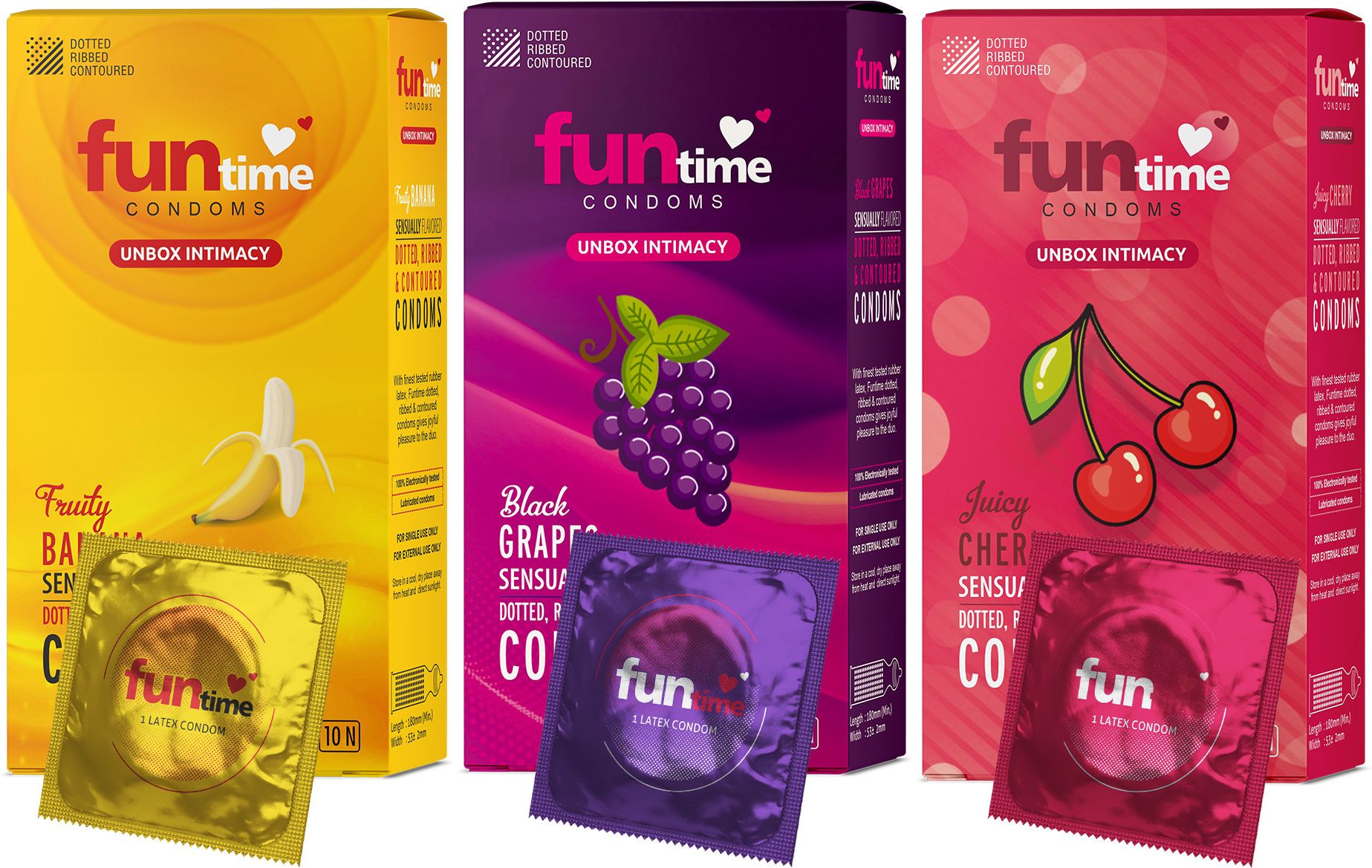 Fruit Basket Condoms | Premium Latex, Ribbed & Dotted | Mixed Flavours Condom-image-14