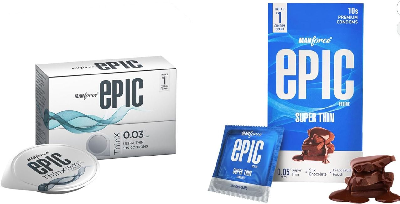 mankind Manforce Epic Thinx & Epic Silk Chocolate Flavoured Condoms for Men Condom-picture-22