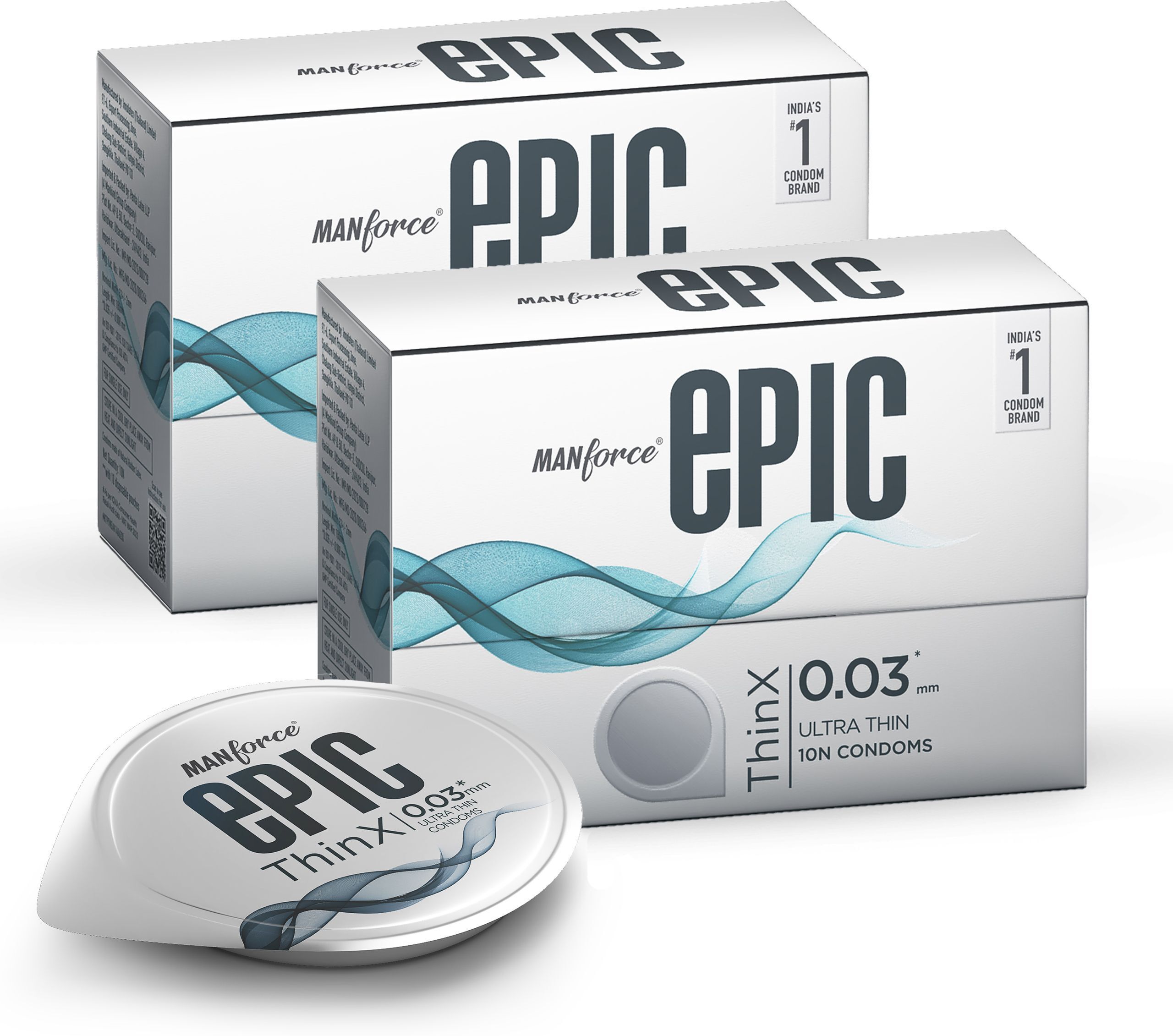 mankind Epic Thinx Condoms for Men| Ultra Thin with 0.03 mm Thickness | 10 Count x 2 Condom-picture-34